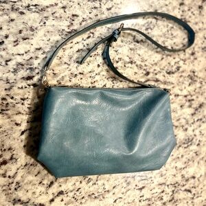 Elegant Blue Leather Women's Bag